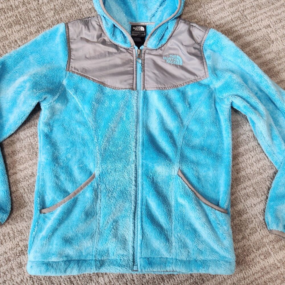 The North Face girl's G Oso Hoodie fleece zip-up jacket blue size L 14/16 - Picture 4 of 12
